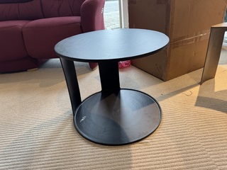 Bijzettafel, zwart aluminium